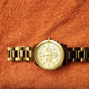 Armani Exchange Chronograph Gold-Tone Stainless Steel Watch AX2099
